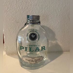 Papa's Pilar Flagship Blonde Empty Glass Rum Bottle